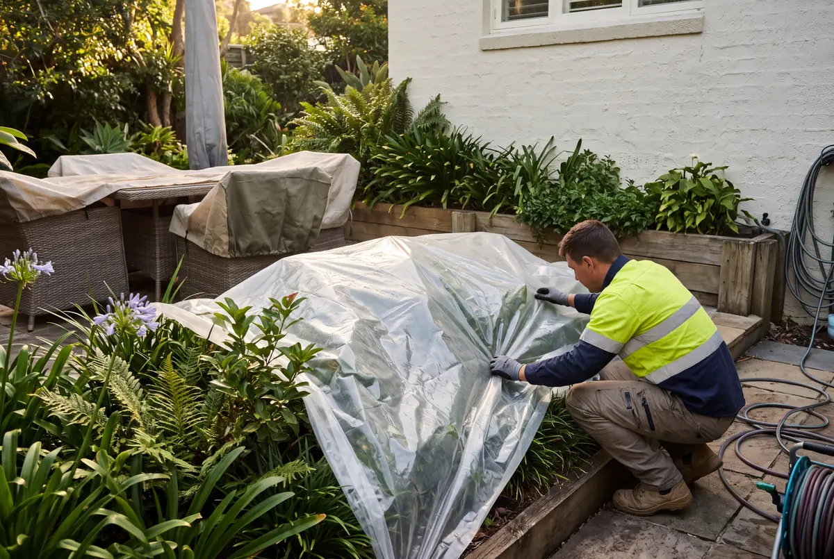 Protecting the property during post-construction window cleaning