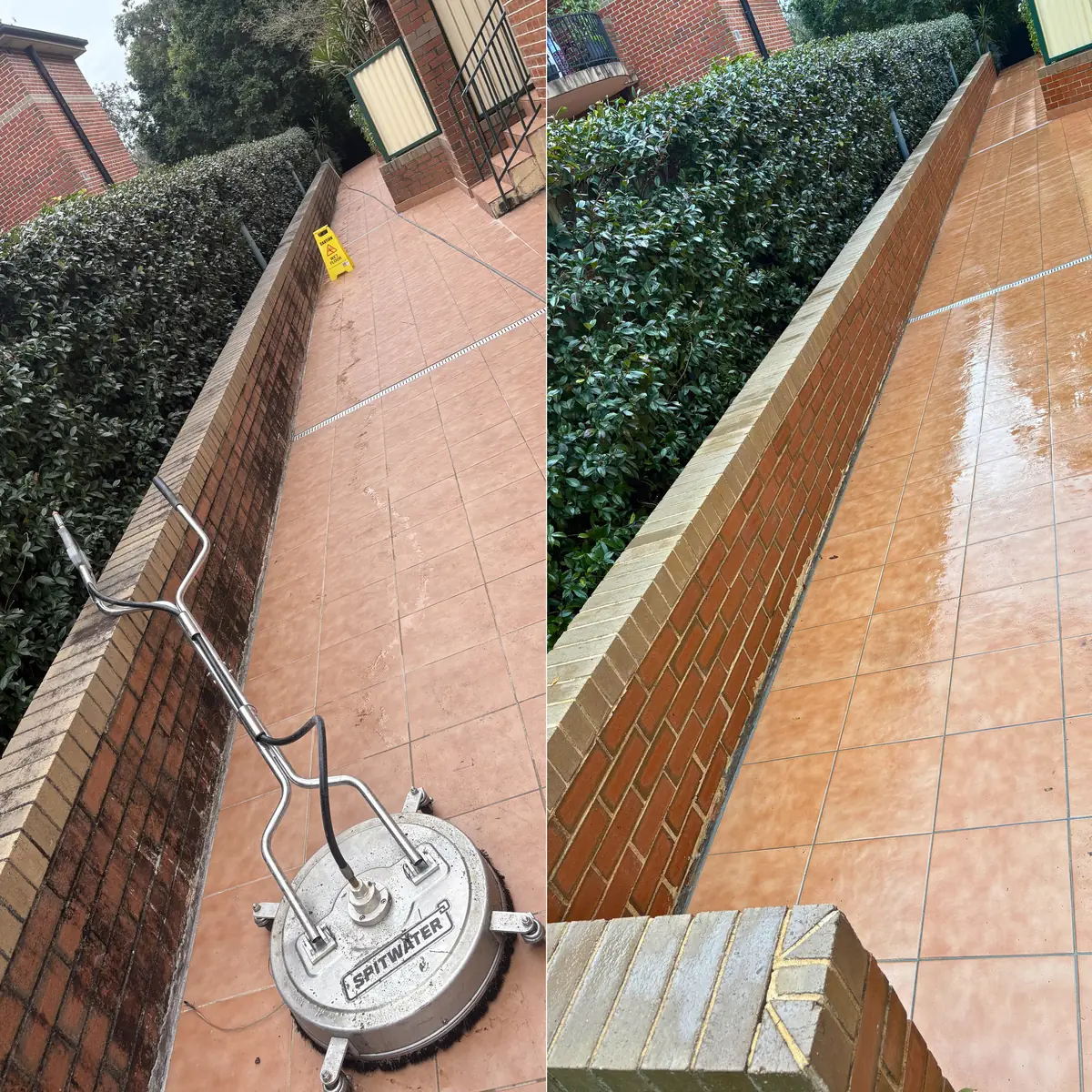 Before and after: Terracotta Tiled Walkway, Common Property