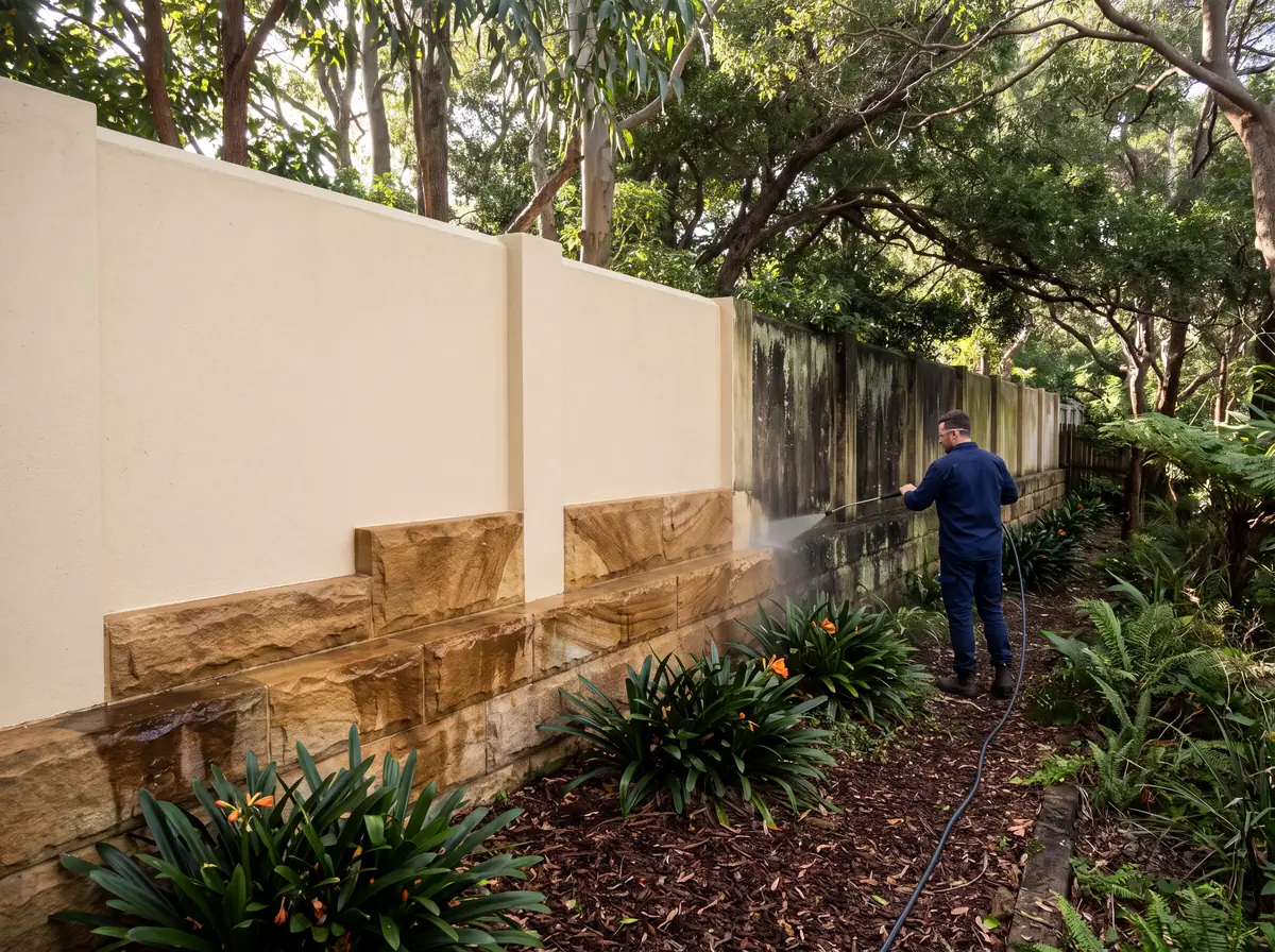Fence & Retaining Wall Cleaning in Sydney by The Prestige Standard