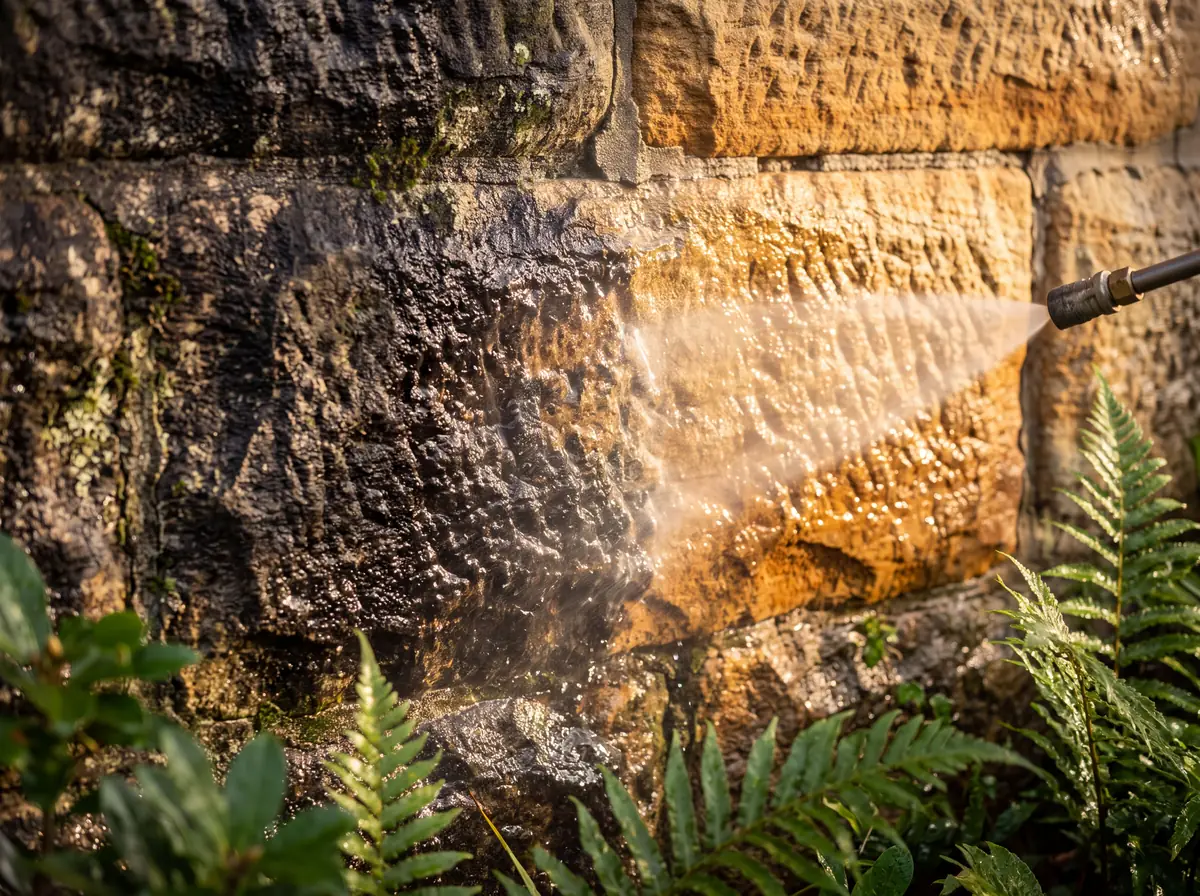 Sandstone wall, illustrative