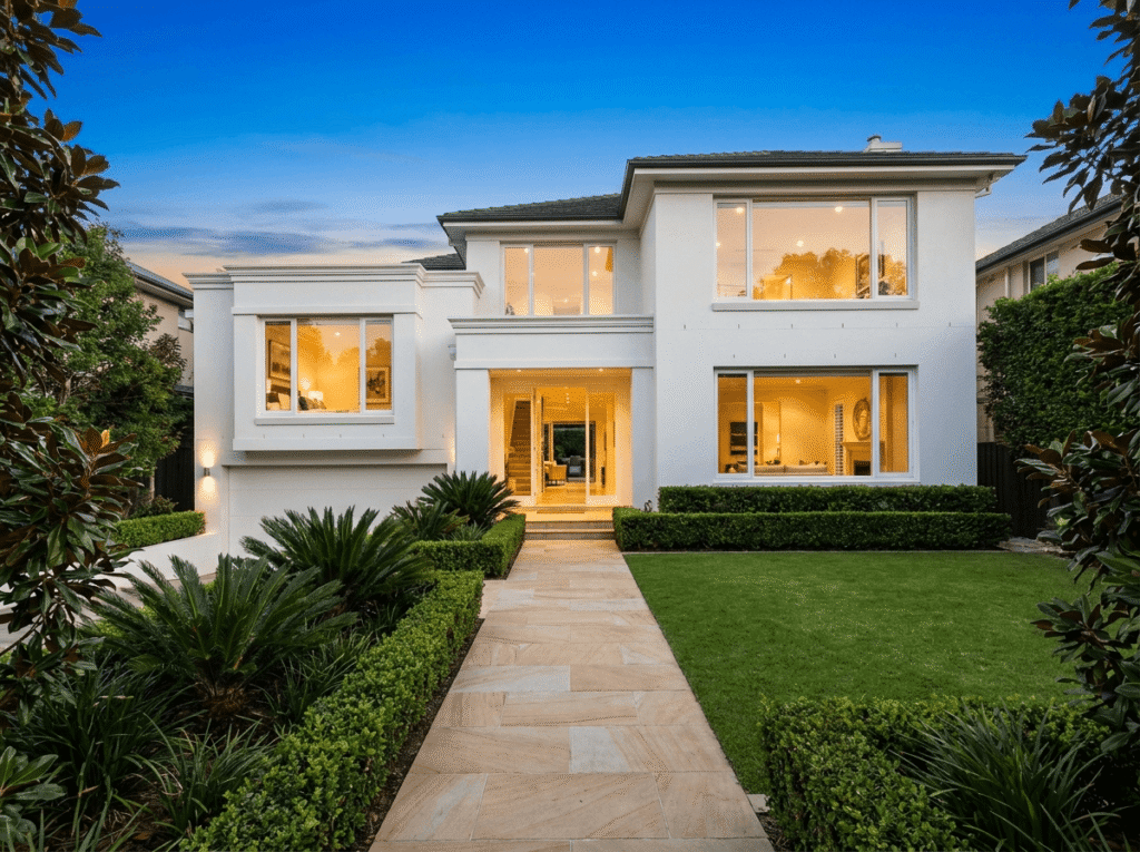 Sydney home exterior showing salt weathering on the coastal side of the harbour