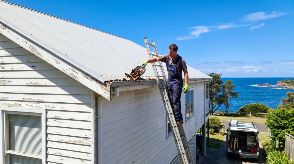 Gutter cleaning on a Sydney home — The Prestige Standard