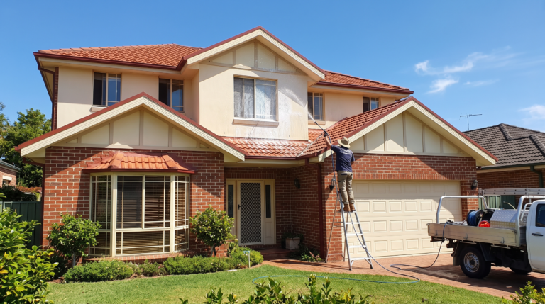 House washing a brick and render Sydney home — The Prestige Standard