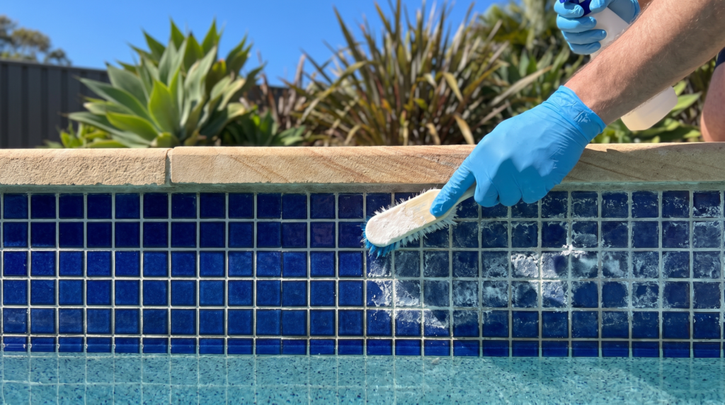 Pool waterline tile cleaning in Sydney — The Prestige Standard