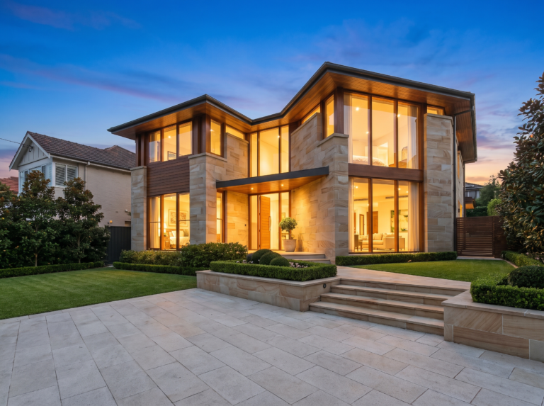 Immaculate Eastern Suburbs home at twilight ready for sale campaign photography