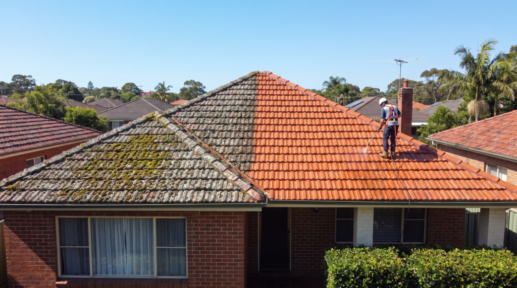 Roof cleaning of terracotta tiles in Sydney — The Prestige Standard
