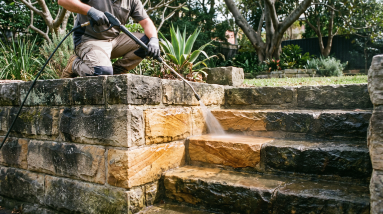 Sandstone wall cleaning in Sydney — The Prestige Standard